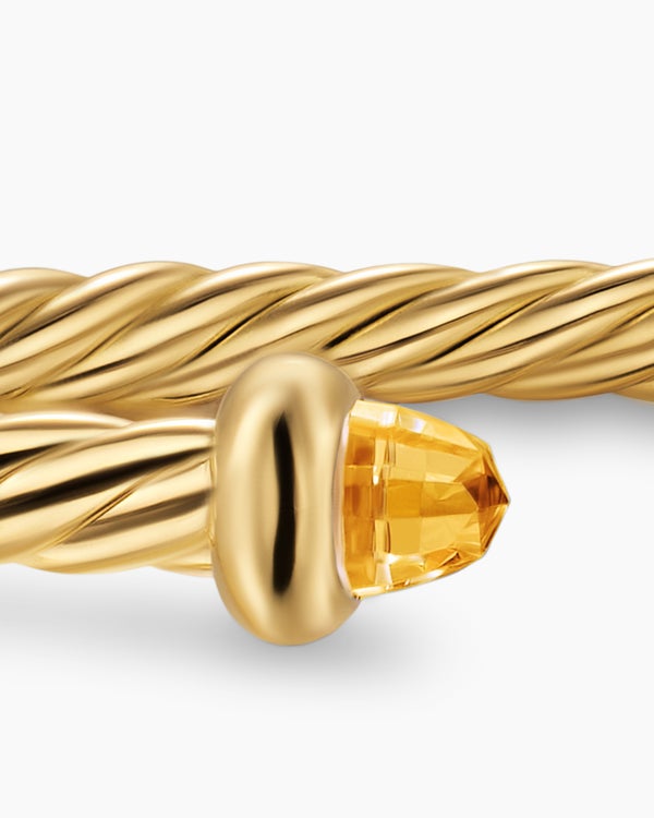 Micro Cablespira® Flex Teen Bracelet in 18K Yellow Gold with Citrine, 2.6mm
