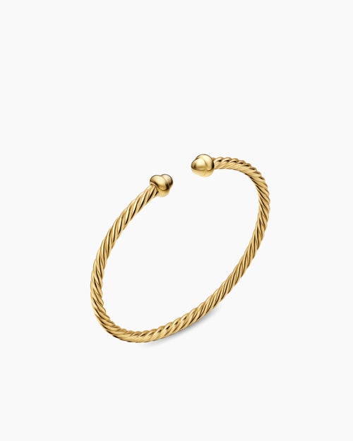 Womens Micro Cablespira® Flex Teen Bracelet in 18K Yellow Gold, 2.6mm