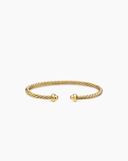 Womens Micro Cablespira® Flex Teen Bracelet in 18K Yellow Gold, 2.6mm