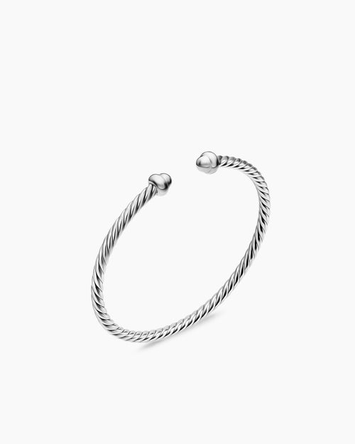 Womens Micro Cable Flex® Teen Bracelet in Sterling Silver, 2.6mm