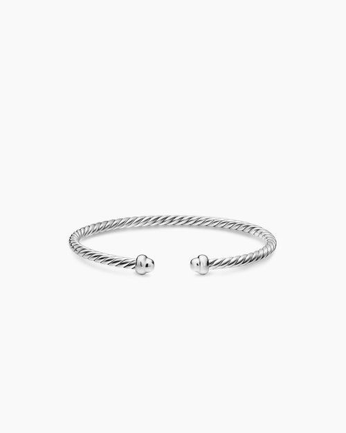 Womens Micro Cable Flex® Teen Bracelet in Sterling Silver, 2.6mm