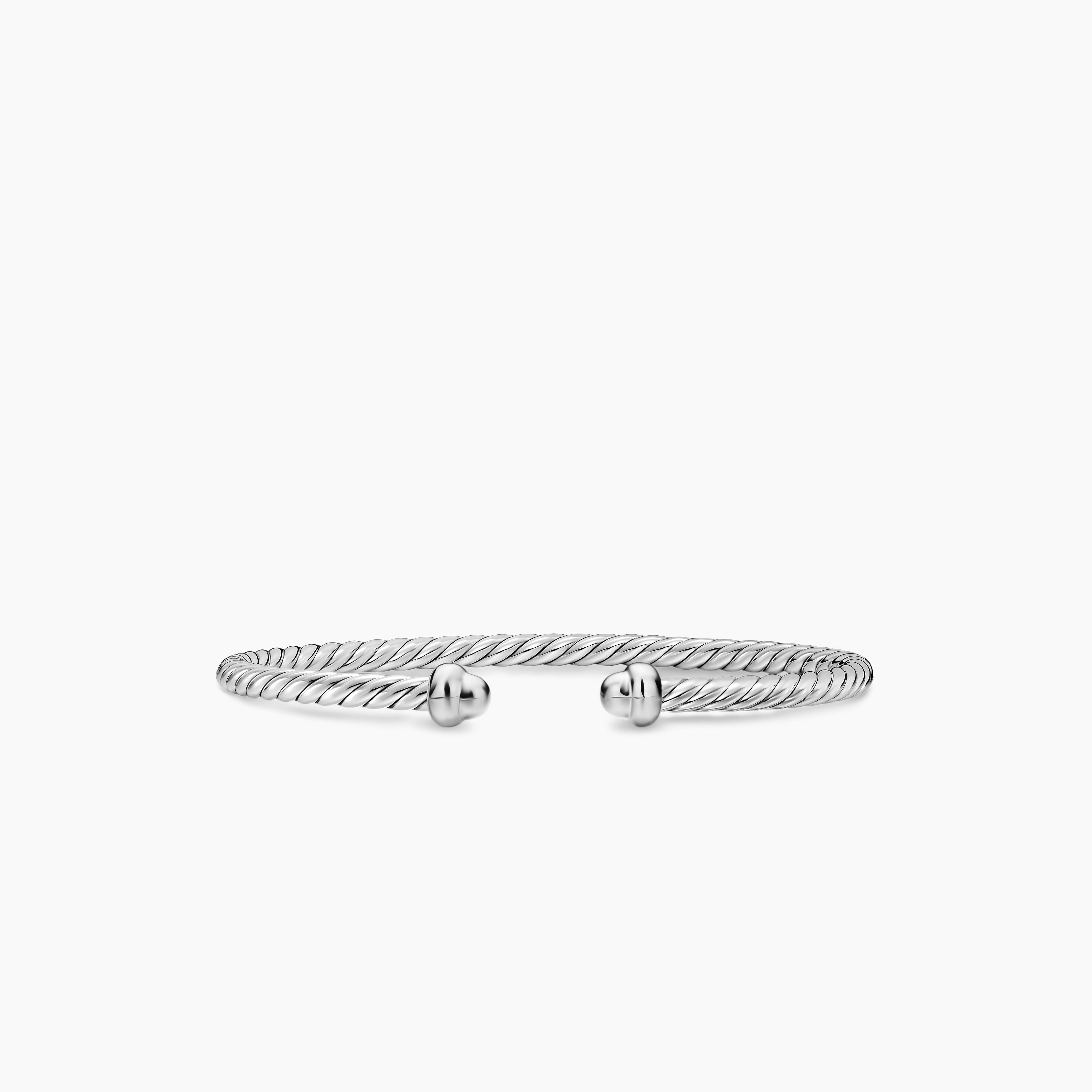 Womens Micro Cable Flex&reg; Teen Bracelet in Sterling Silver, 2.6mm