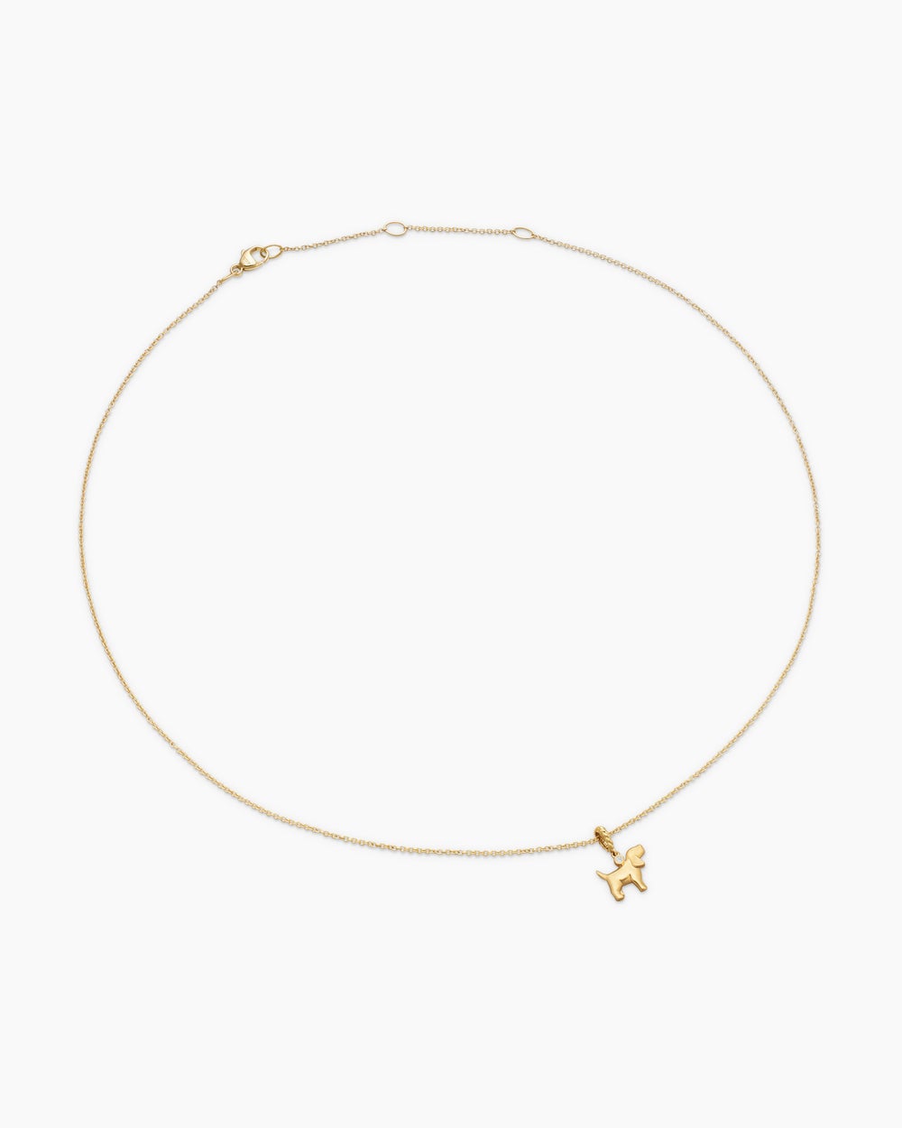 Cable Collectibles® Teen Dog Necklace in 18ct Yellow Gold with Diamond