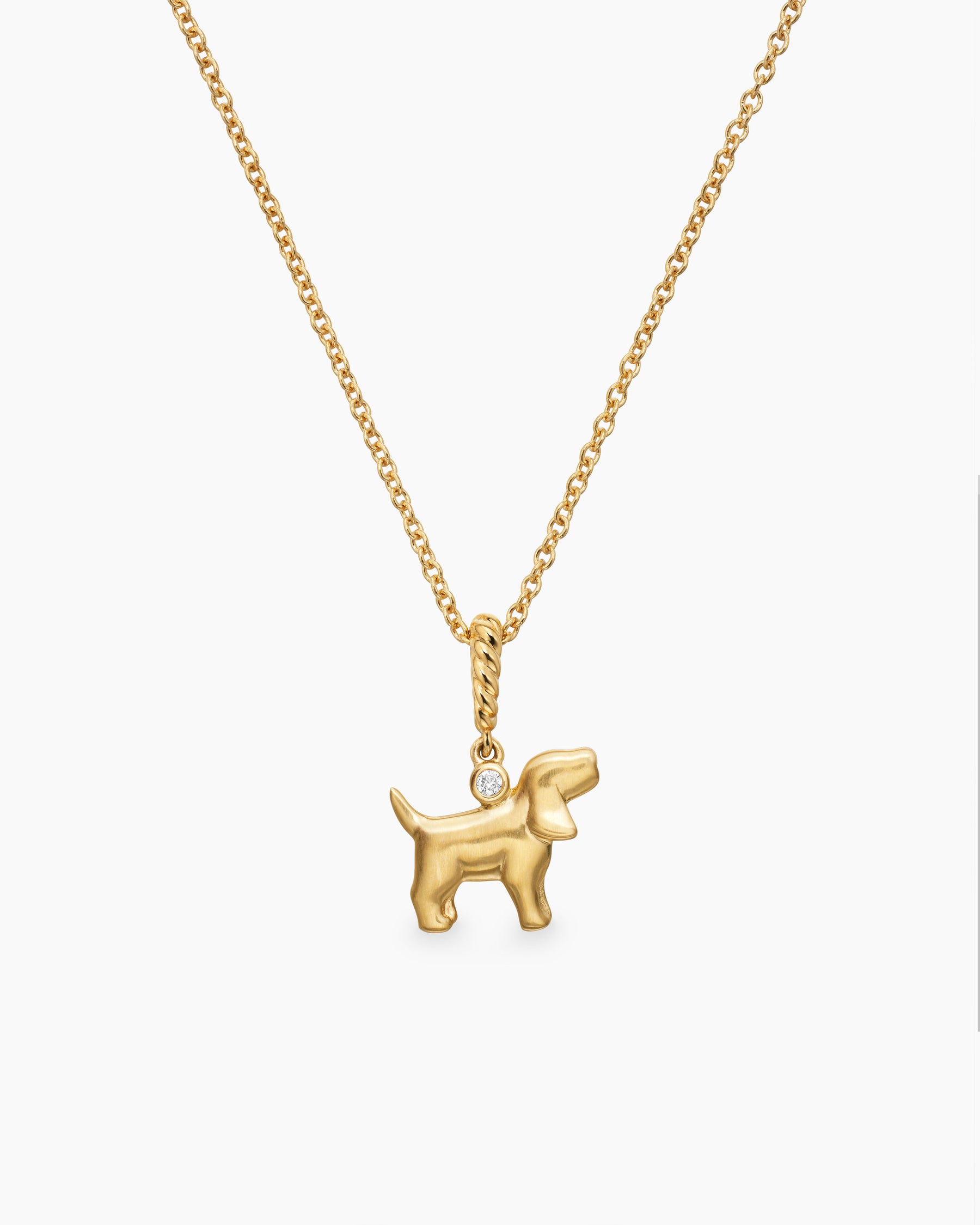 Diamond Dog Pendant in Gold | David Yurman
