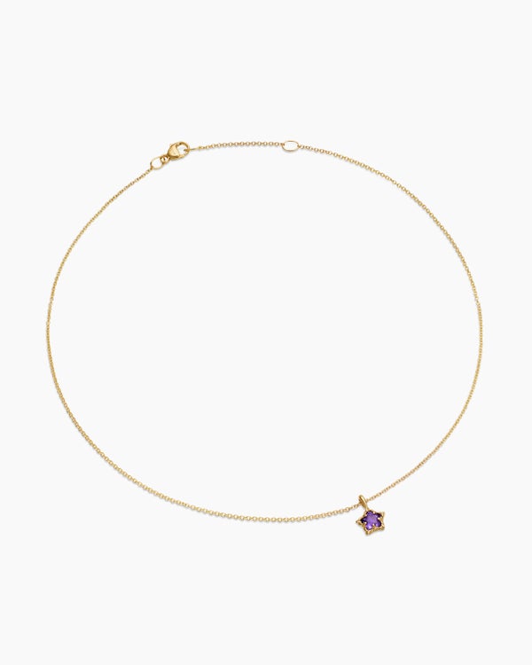 Collier étoile Cable Collectibles® pour adolescents en or jaune 18 carats avec améthyste