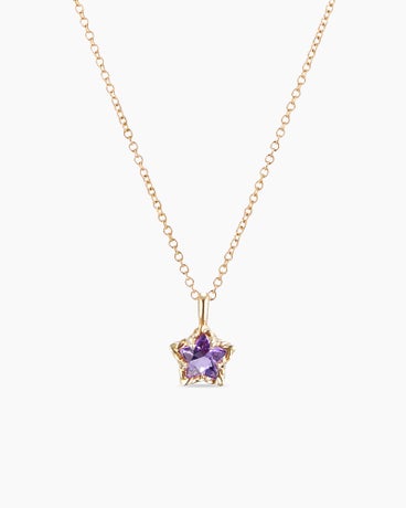 Cable Collectibles® Kids Star Necklace in 18K Yellow Gold with Amethyst