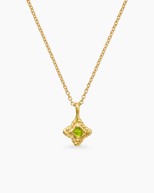 Cable Collectibles® Teen Quad Necklace in 18K Yellow Gold with Peridot