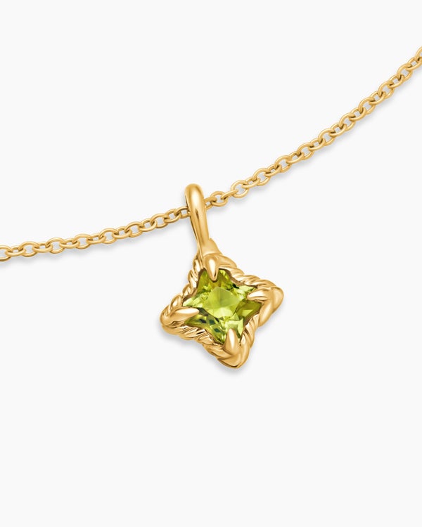 Collier Cable Collectibles® à quatre pointes pour adolescents en or jaune 18 carats avec péridot
