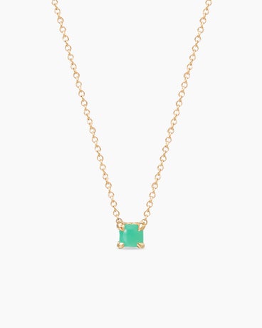 Chatelaine® Kids Necklace in 18K Yellow Gold with Chrysoprase, 4mm