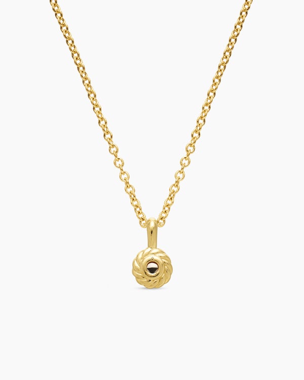 Collier à pierre de naissance Cable Collectibles® pour adolescents en or jaune 18 carats avec perle, 3 mm