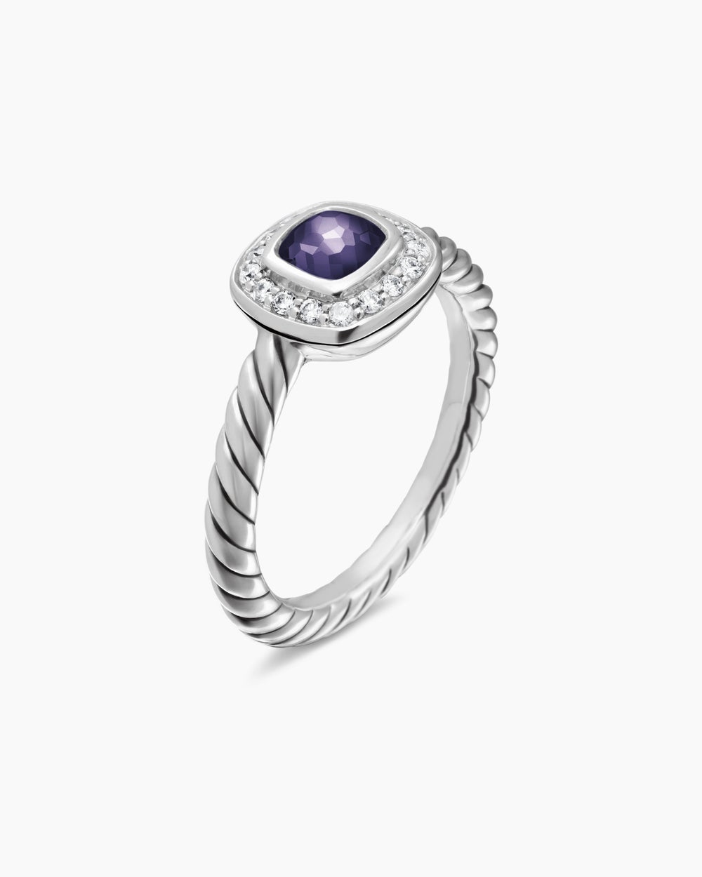 Albion Teen Ring in Sterling Silver with Diamonds, 4mm