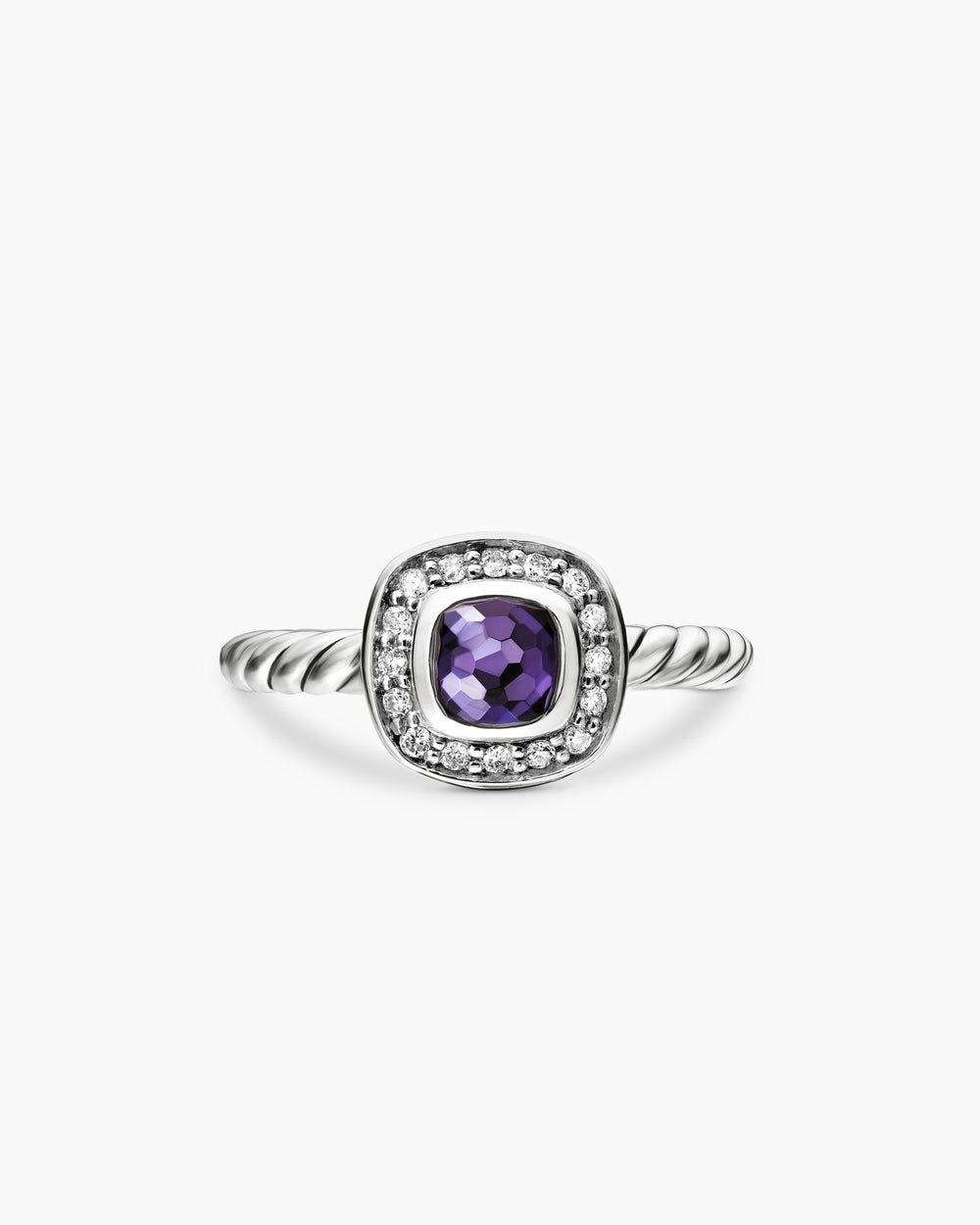 Albion Teen Ring in Sterling Silver with Diamonds, 4mm