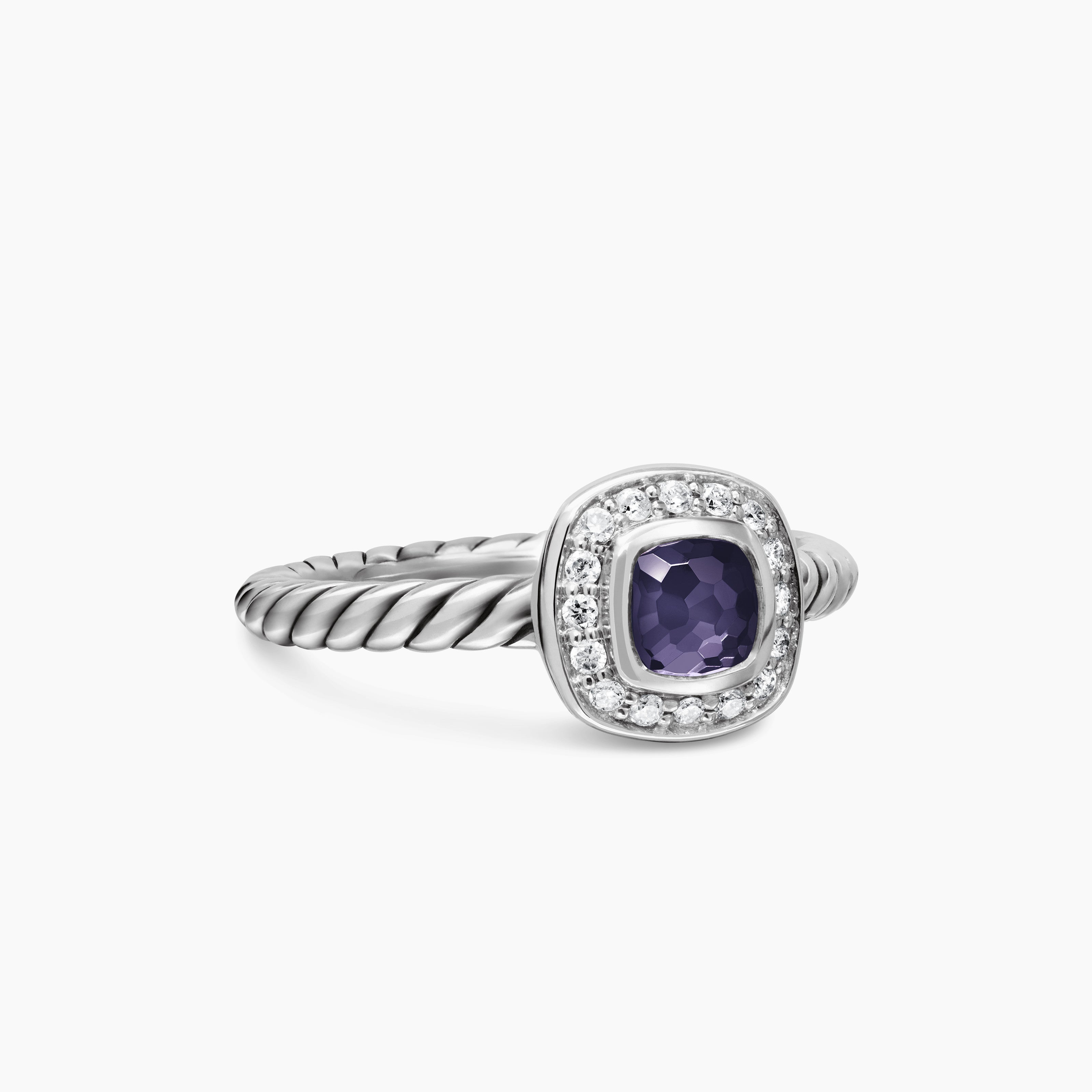 Albion Teen Ring in Sterling Silver with Diamonds, 4mm