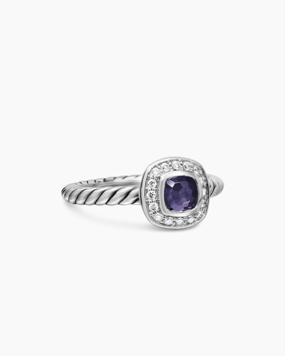 Albion Teen Ring in Sterling Silver with Diamonds, 4mm