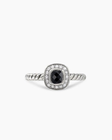 Albion® Kids Ring in Sterling Silver with Black Onyx and Diamonds, 4mm