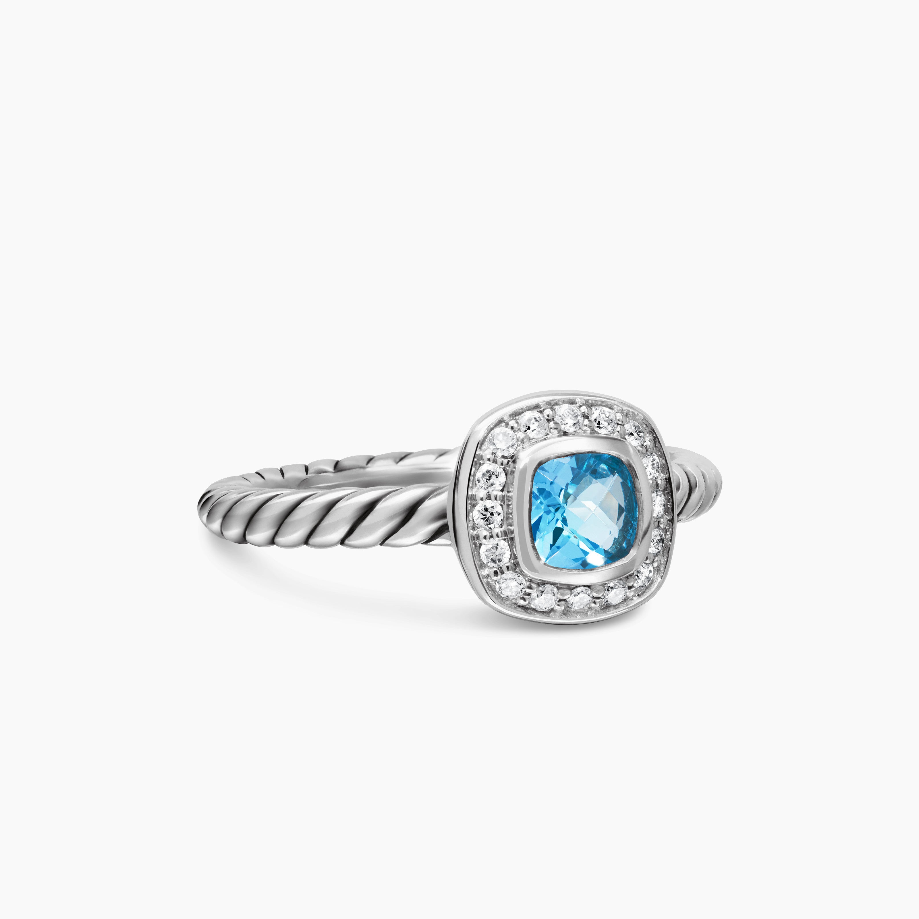 Albion Teen Ring in Sterling Silver with Diamonds, 4mm
