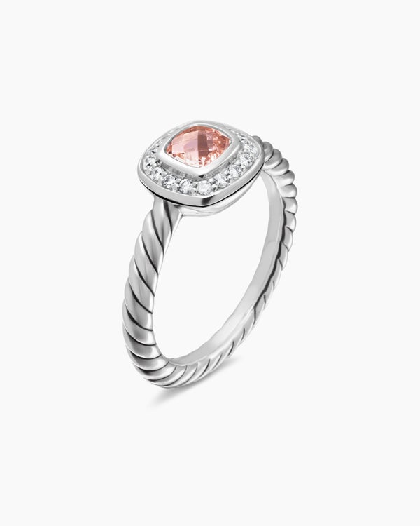 Albion® Kids Ring in Sterling Silver with Morganite and Diamonds, 4mm