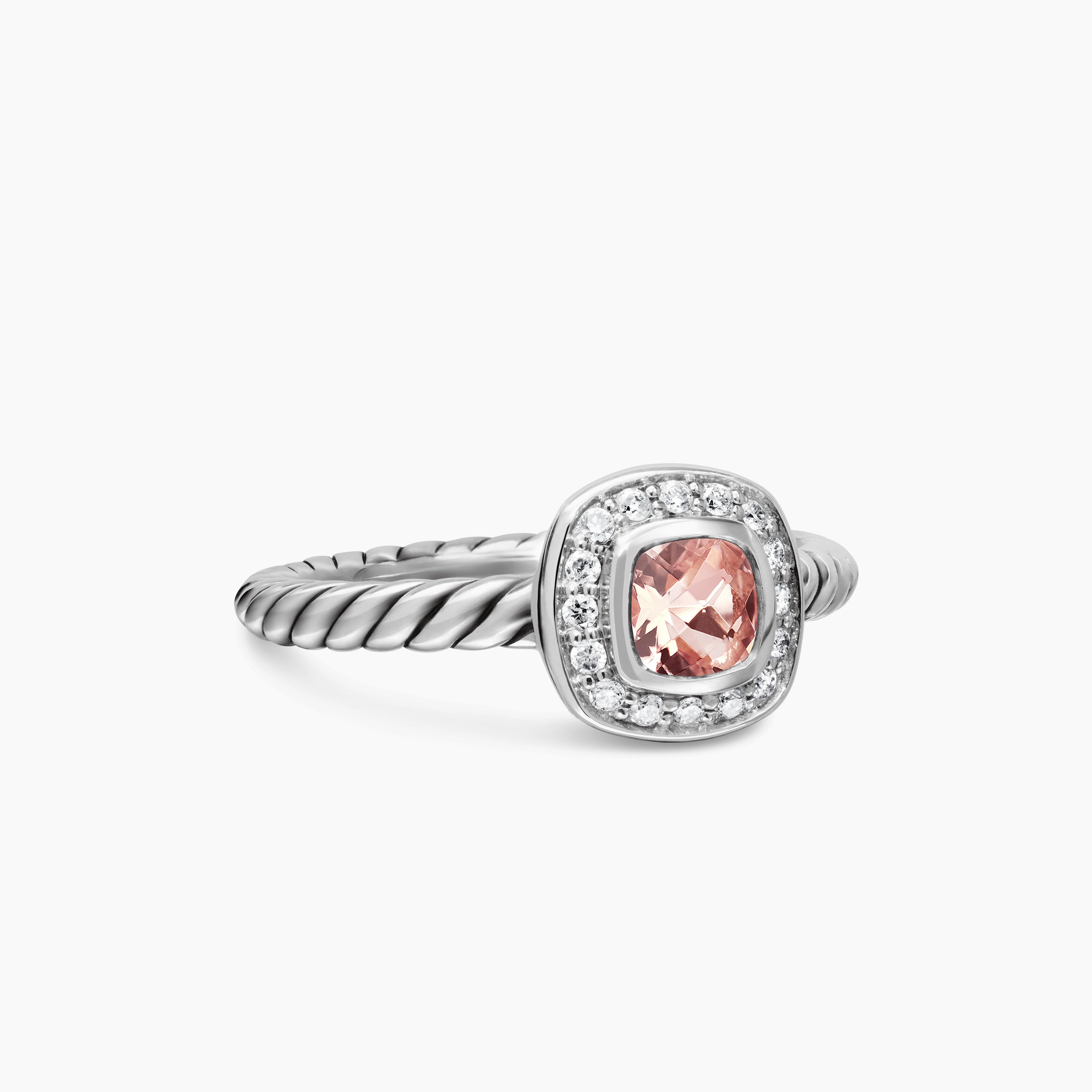 Albion Teen Ring in Sterling Silver with Diamonds, 4mm