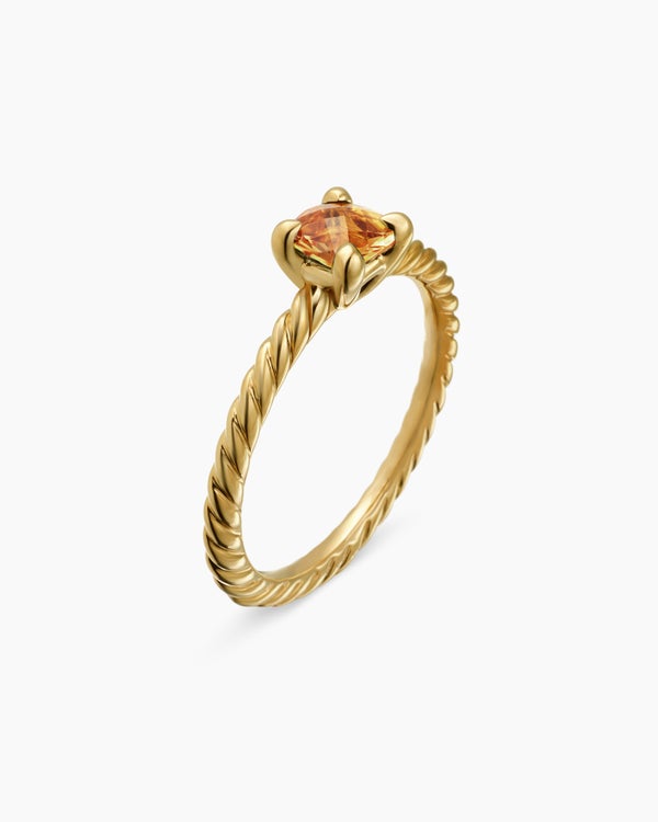 Chatelaine® Teen Ring in 18K Yellow Gold with Citrine, 4mm