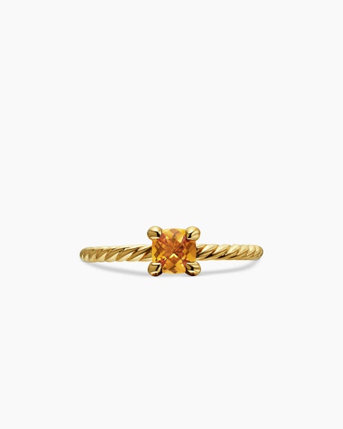 Chatelaine® Teen Ring in 18K Yellow Gold with Citrine, 4mm