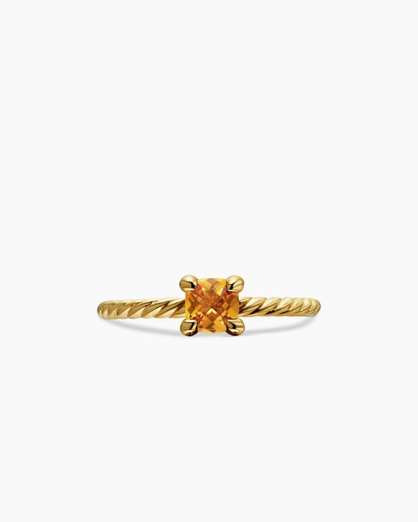 Chatelaine® Teen Ring in 18K Yellow Gold with Citrine, 4mm