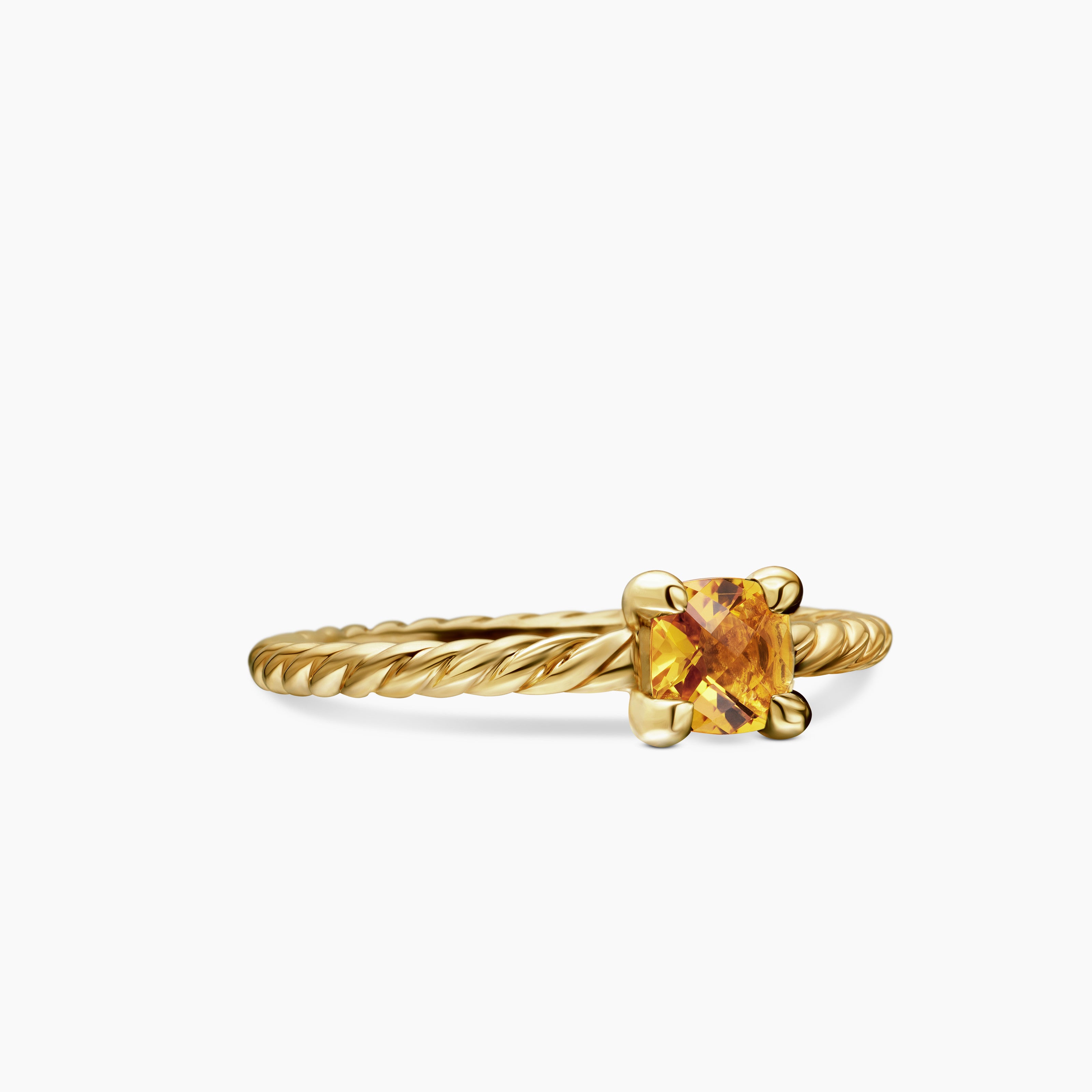 Chatelaine&reg; Teen Ring in 18K Yellow Gold with Citrine, 4mm