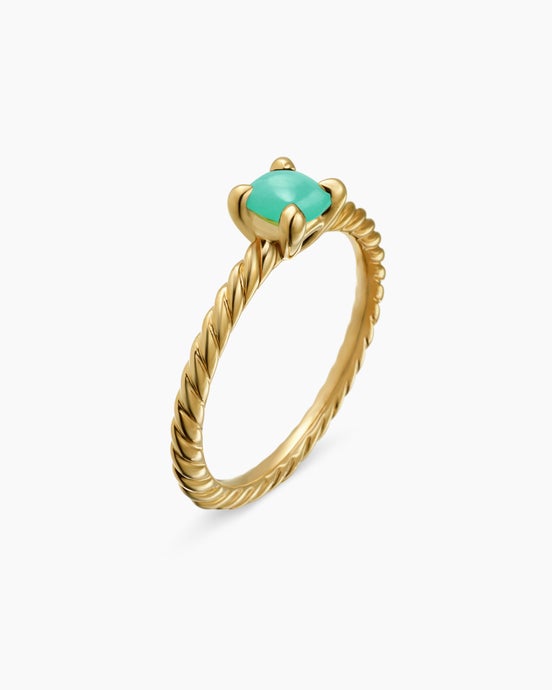 Chatelaine® Kids Ring in 18K Yellow Gold with Chrysoprase