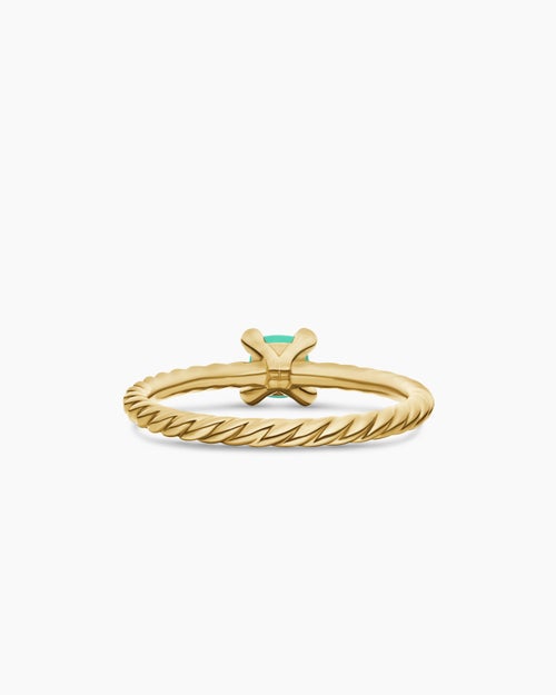 Chatelaine® Teen Ring in 18K Yellow Gold with Chrysoprase, 4mm
