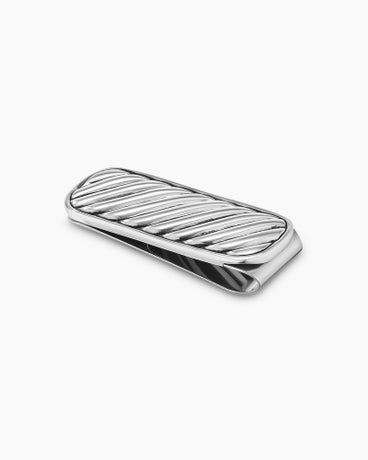 Cable Money Clip in Sterling Silver, 51mm