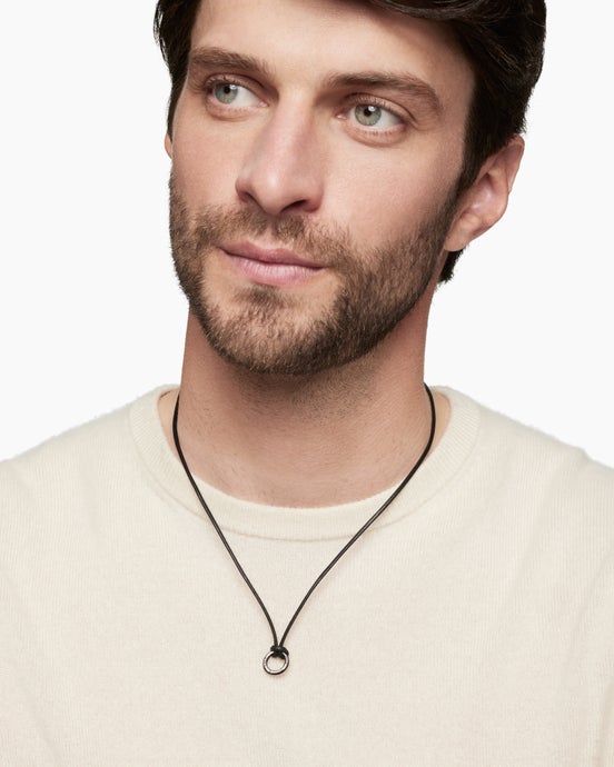 Circle Amulet Necklace, 1.7mm