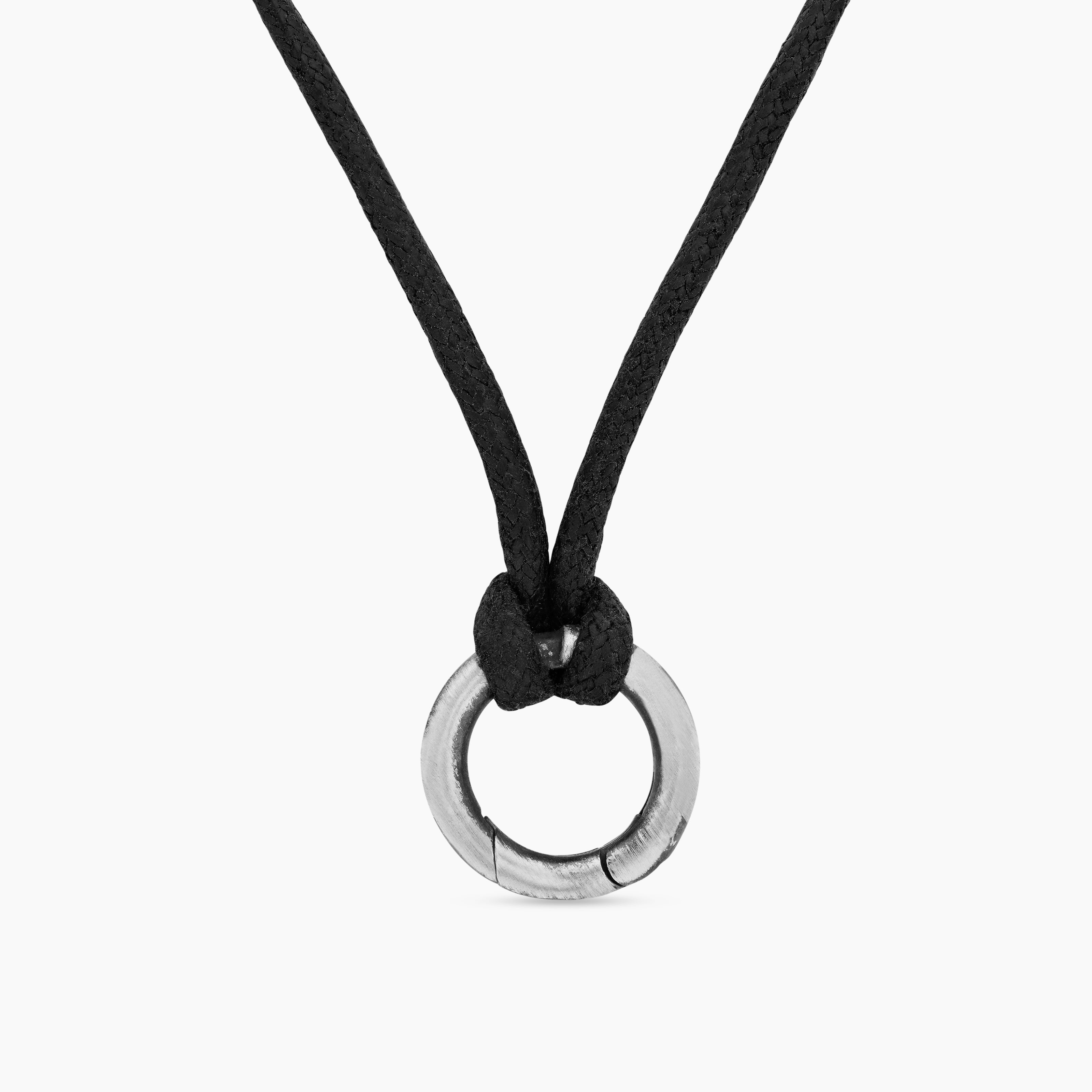 Mens Circle Amulet Necklace, 1.7mm