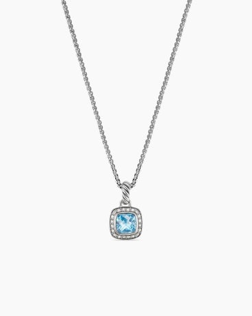 Petite Albion Pendant Necklace with Diamonds, 7mm