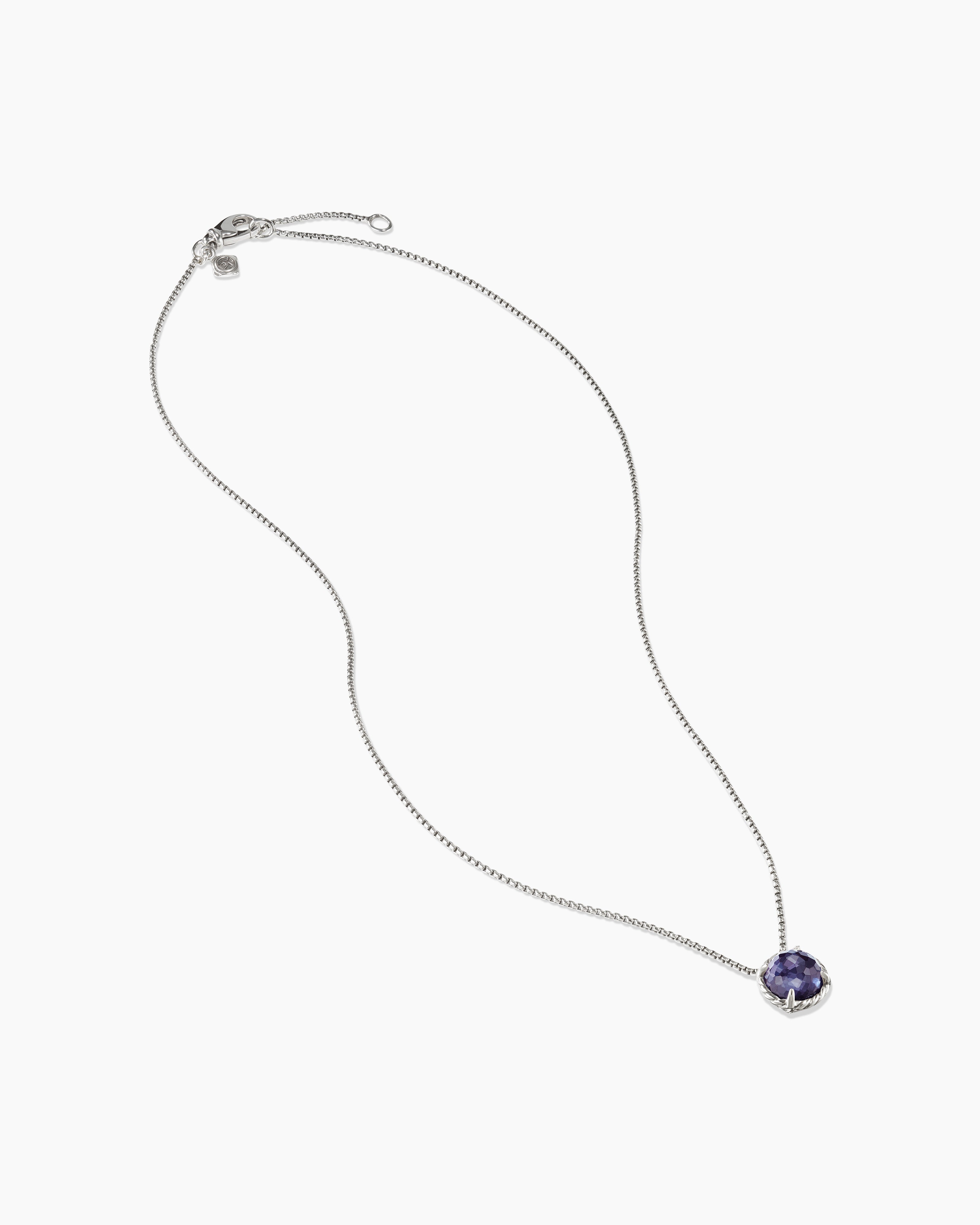 Petite Chatelaine® Necklace in Sterling Silver with Black Orchid