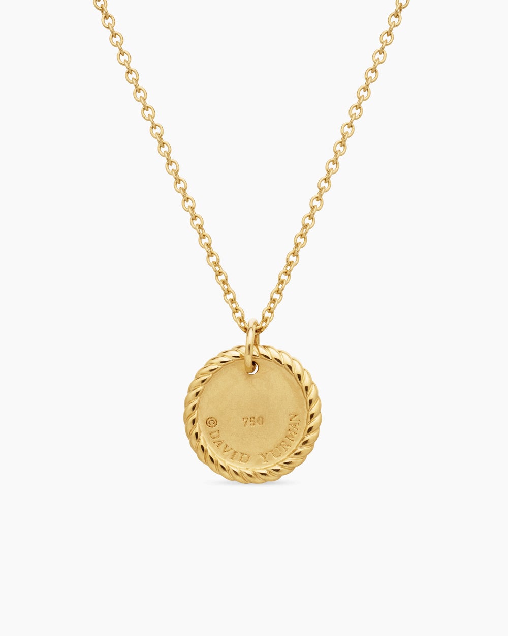 Womens Cable Collectibles® Evil Eye Necklace in 18ct Yellow Gold with Pavé Blue Sapphires and Diamonds, 11mm
