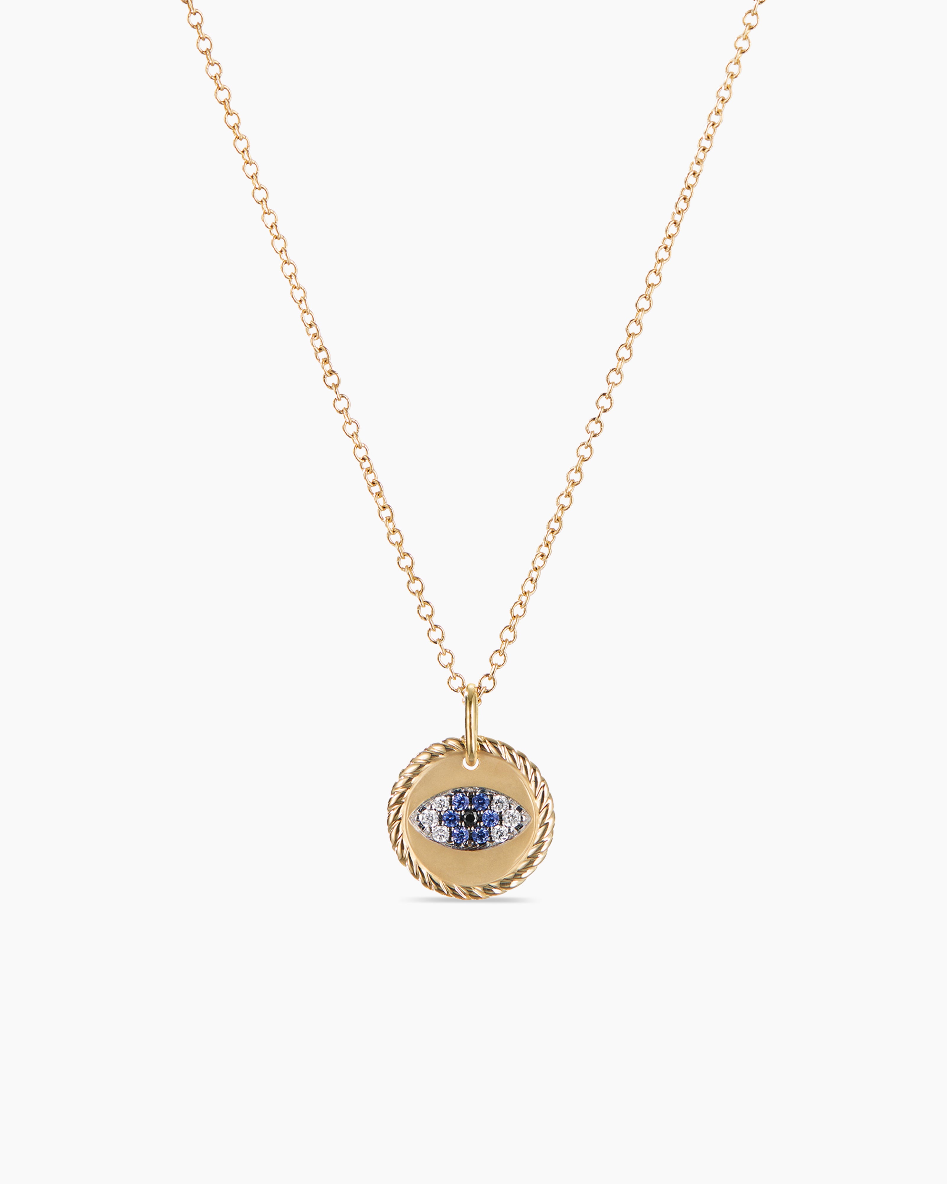 Shop Sydney Evan 14k Gold & Diamond Mini Bezel Evil Eye Necklace