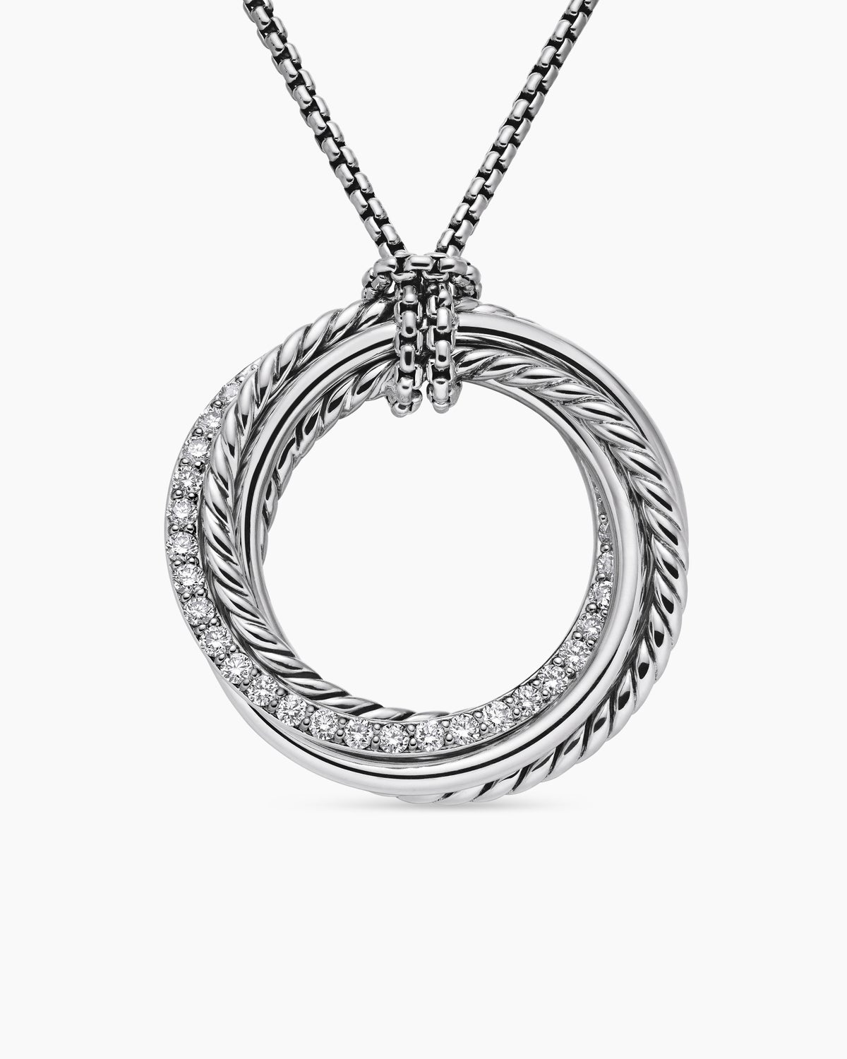 Crossover Pendant Necklace 26mm