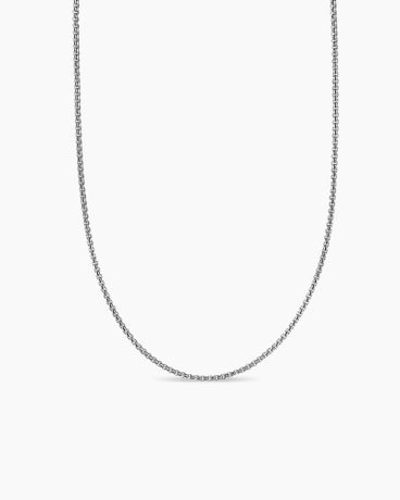 Box Chain Slider Necklace in Sterling Silver, 1.7mm