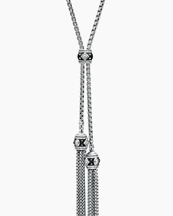 Renaissance® Tassel Necklace in Sterling Silver with Diamonds