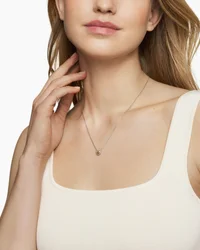 Cable Collectibles® Cookie Classic Heart Necklace in Sterling Silver with 18K Yellow Gold, 8.5mm