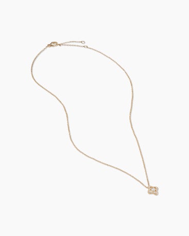 Venetian Quatrefoil® Necklace in 18K Yellow Gold with Diamonds, 9.7mm