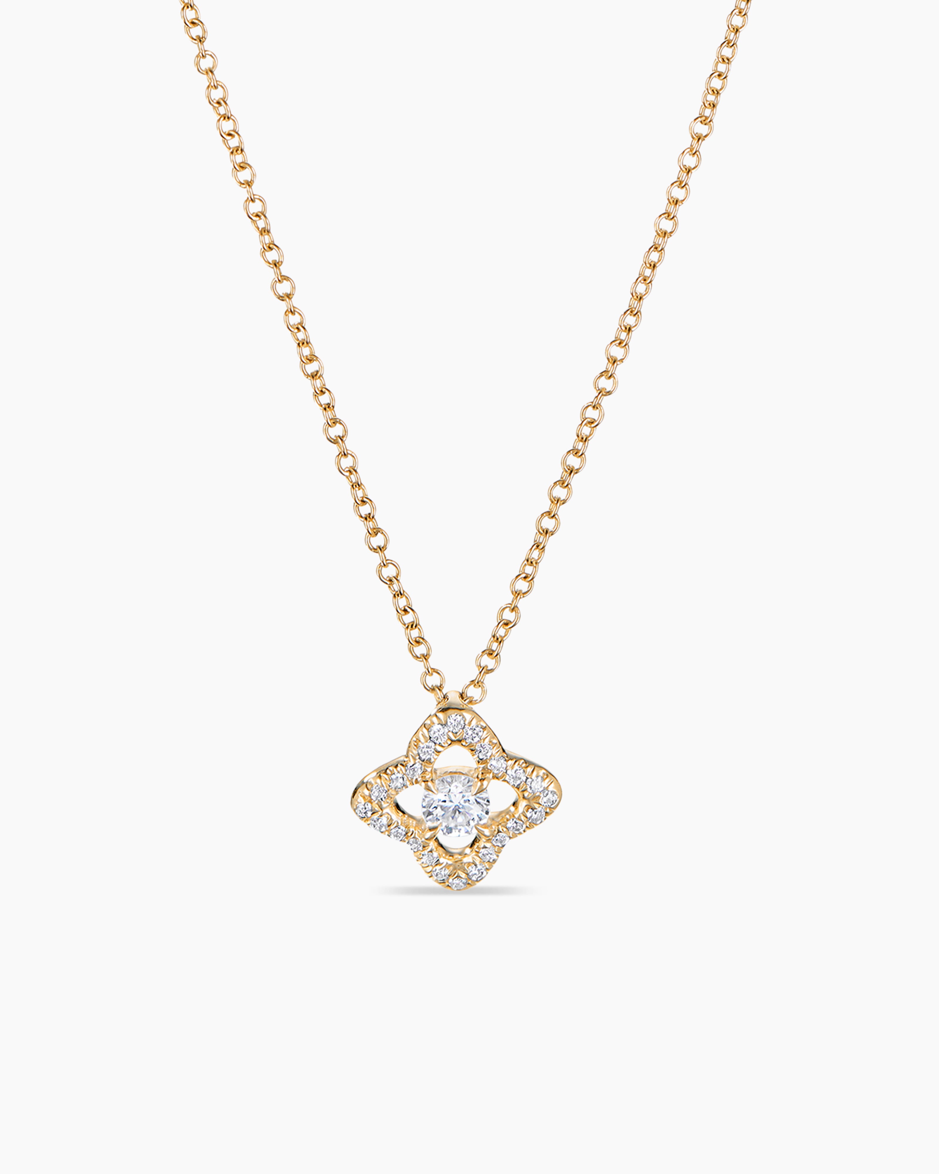 Louis Vuitton Vintage - Quatrefoil Diamond Necklace - White Gold 18K - LV  Necklace - Luxury High Quality - Avvenice