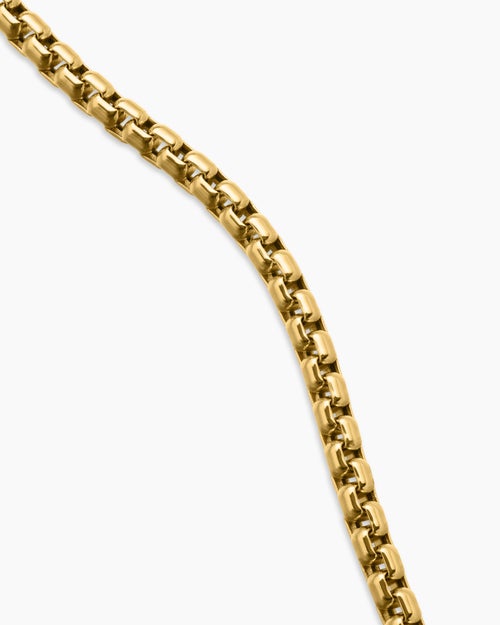 Womens Box Chain Slider Necklace in 18K Yellow Gold, 1.7mm