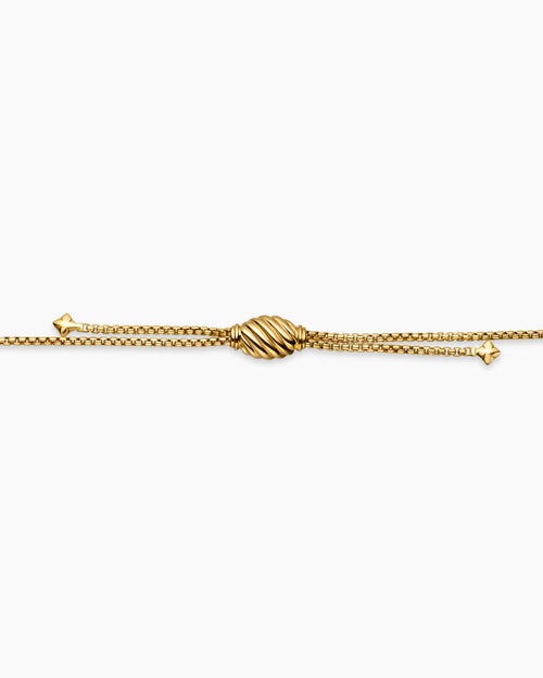 Womens Box Chain Slider Necklace in 18K Yellow Gold, 1.7mm