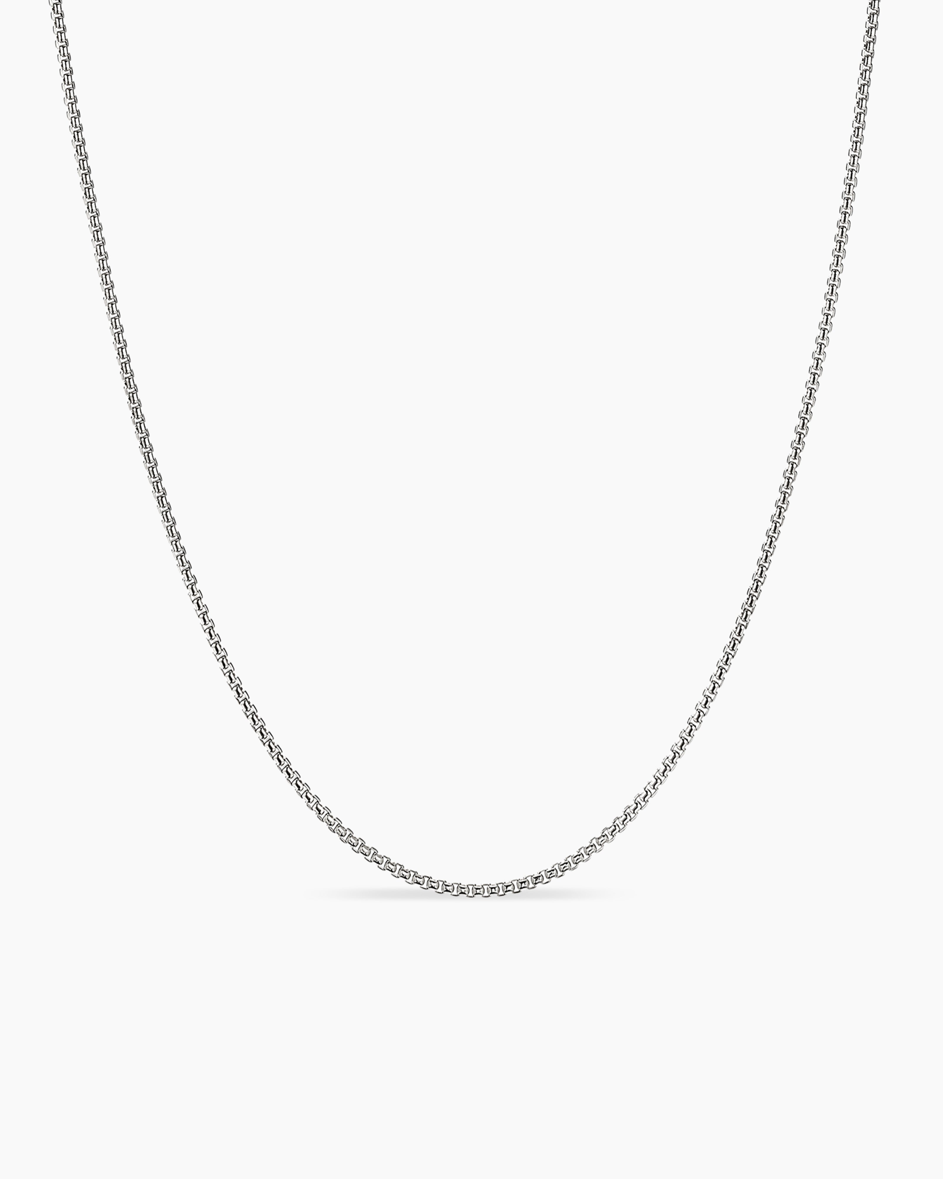 Solid Platinum Branch Bar Charm Pendant Chain Necklace Adjustable