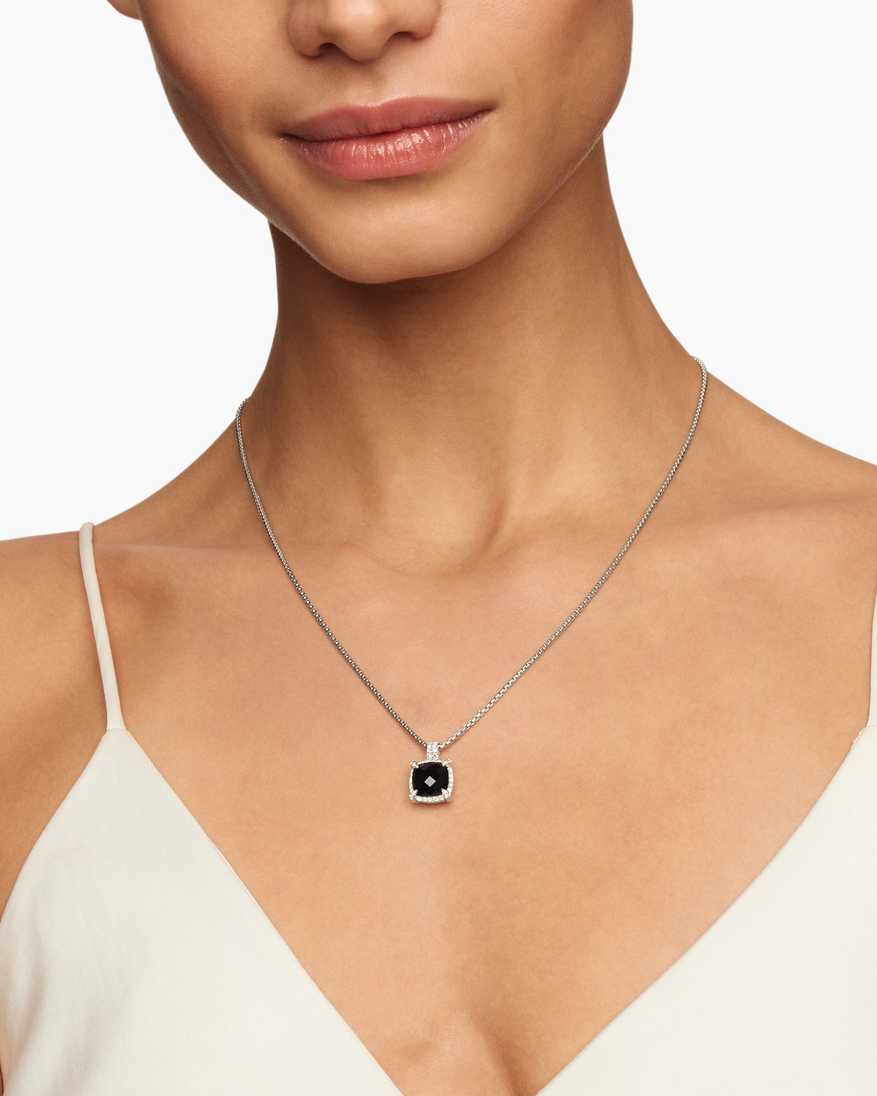 David Yurman Chatelaine Onyx Diamond Pendant