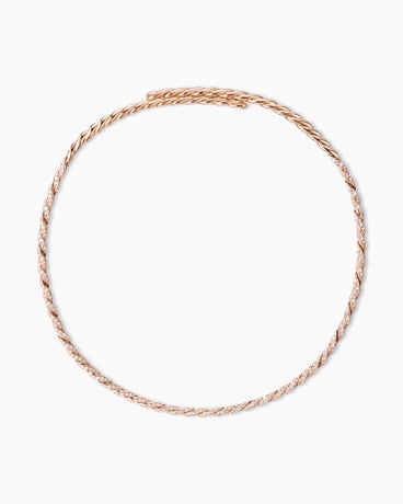 Pavéflex Necklace in 18K Rose Gold with Diamonds, 3.7mm