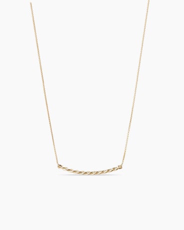 Petite Station Necklace in 18K Yellow Gold, 1mm