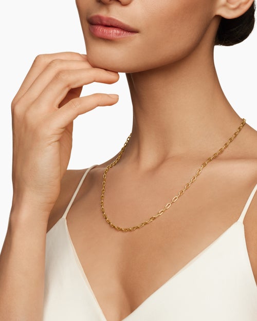 Womens DY Madison® Chain Necklace in 18K Yellow Gold, 3mm