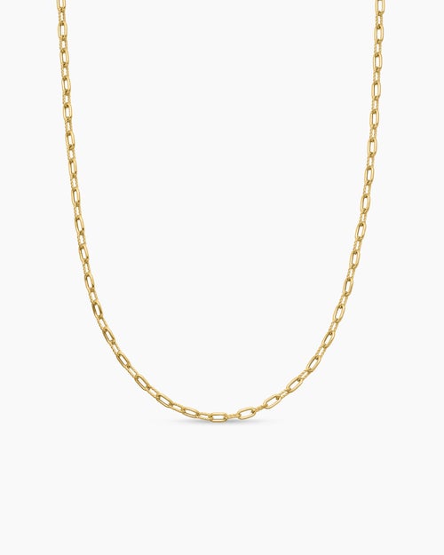 Womens DY Madison® Chain Necklace in 18K Yellow Gold, 3mm