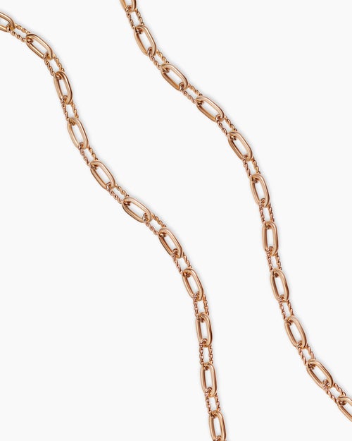 Womens DY Madison Chain Necklace in 18K Rose Gold, 3mm